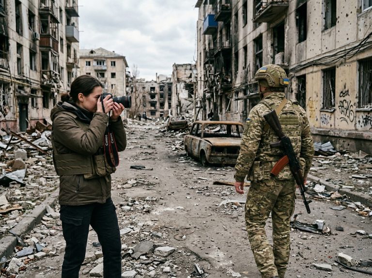 «Она фотографировала войну. Последнее фото — её муж»